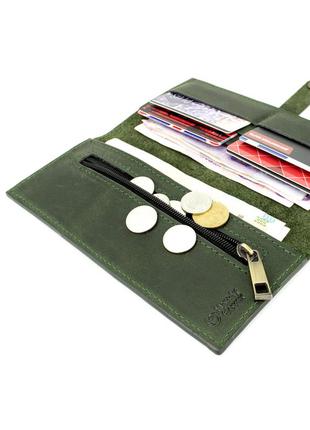 Подарочный набор женский handycover №45 (зеленый) кошелек, обложка, ключница в коробке5 фото