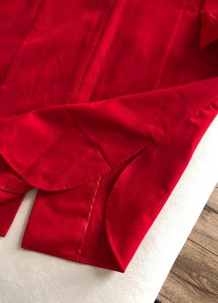 Червоний подовжений піджак6 фото