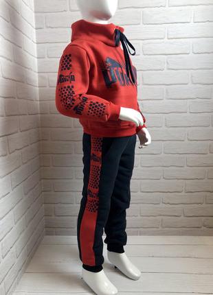 ✔ тёплый костюм для мальчиков "puma" пума (рост 86-92, 92-98, 98-104, 104-110)2 фото