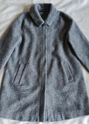 ✅ ✅ ✅  женское шерстяное серое пальто  оверсайз  woolmark3 фото