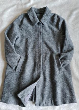 ✅ ✅ ✅  женское шерстяное серое пальто  оверсайз  woolmark1 фото
