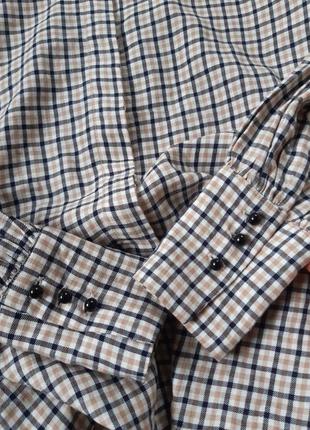 Стильная блуза/рубашка в клетку  с обьемными рукавами, mango, p.s-m9 фото