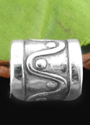 🏵️бусина шарм для браслета или цепочки античная, 8394