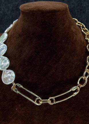 Ланцюжок медична сталь перламутр