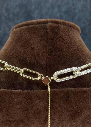 Ланцюжок трансформер зі стразами напилення 18к2 фото