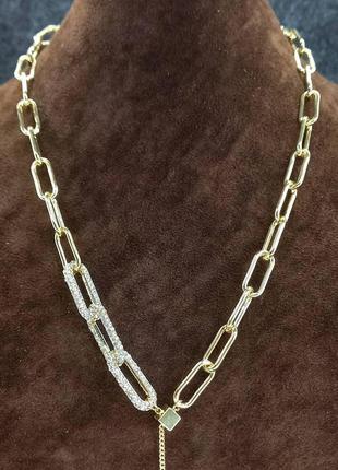 Ланцюжок трансформер зі стразами напилення 18к3 фото