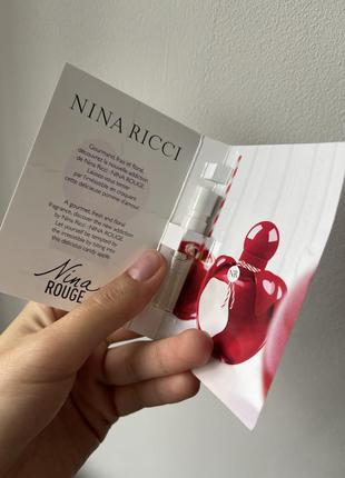 Nina ricci nina rouge парфумированная вода (пробник)