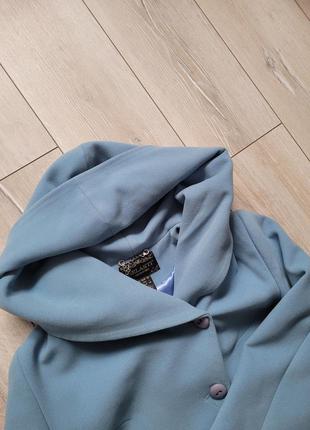 Стильное голубое пальто2 фото