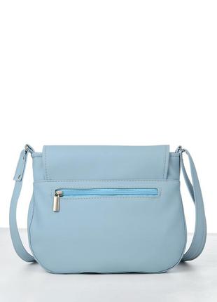 Містка трендова небесно-блакитна стильна сумка для дівчини крос боді3 фото