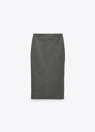 Zara юбка из жаккардовой ткани2 фото