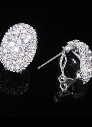 Серьги серьга серёжки женские жіночі камень стразы маленькие маленькі