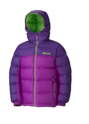 Легкий теплый пуховик для девочки marmot girls guides down hoody   ❄ зимняя куртка1 фото