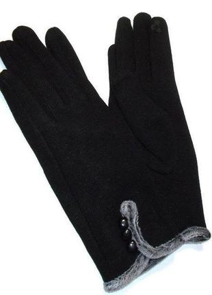 Трикотажные перчатки сенсорные на плюше  р 7-7,5