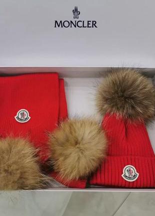 Шапка, шарф moncler
