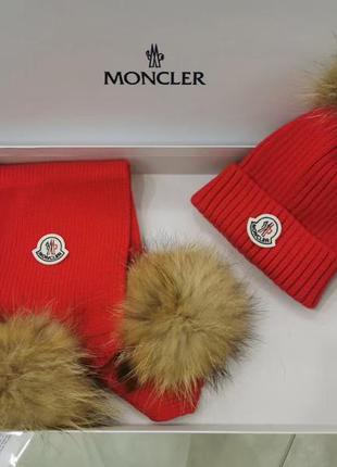 Шапка, шарф moncler4 фото