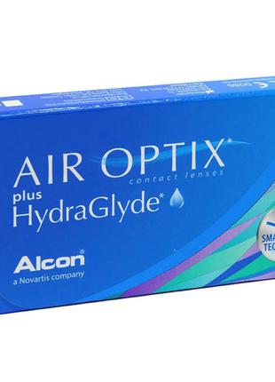 Щомісячні контактні лінзи air optix plus hydraglyde