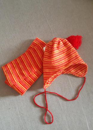 Набор шапочка и шарфик ог 42 шарф 1м×11см