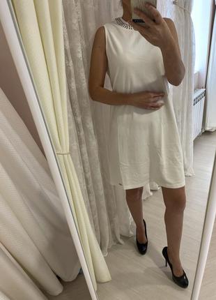 Платье сарафан zara guess платье белое из вискозы4 фото