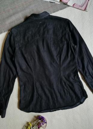 Джинсовая женская рубашка коттоновая рубашка6 фото