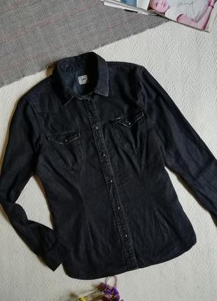 Жіноча сорочка джинсова сорочка коттоновая4 фото