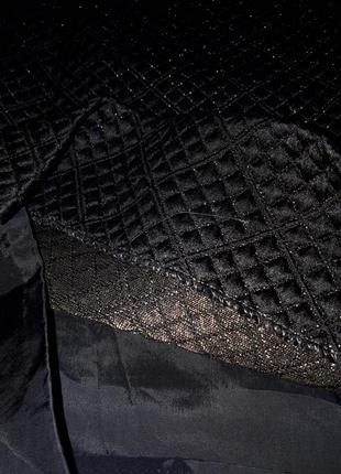 Черная стеганая юбка шелк+ шерсть швейцария modele algo(размер 40)5 фото