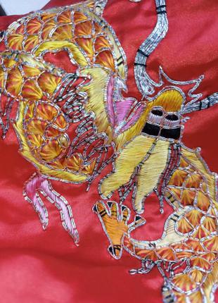 Кимоно шелк халат шелковый хаори вышивка винтаж6 фото