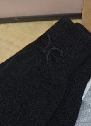H&m нові фірмові рукавиці однотонні чорні з бантиком + сірі 2 пари набір6 фото