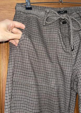 Классные брюки джоггеры принт гусиная лапка 🌷3 фото