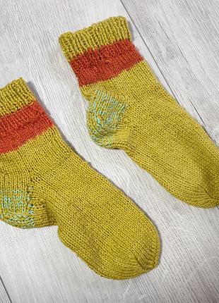 Вязаные шерстяные носки 21-23 см унисекс