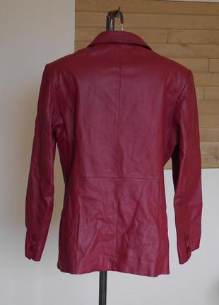 Куртка-піджак шкіряна розова 42 євро розмір3 фото