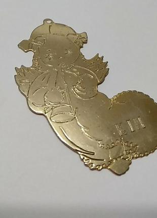 Lilian vernon.1977. ялинкова іграшка у золотому кольорі. метал