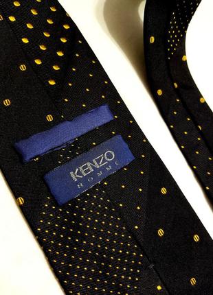 !!!💯 шёлк!!!шёлковый базовый чёрный галстук с золотым крапом и логотипом!!2 фото