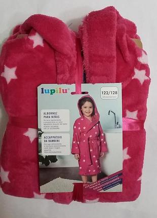Халат для дівчинки пухнастий фліс lupilu family look3 фото