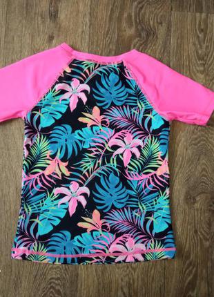 Детская купальная солнцезащитная пляжная футболка для плавания для бассейна отдыха2 фото