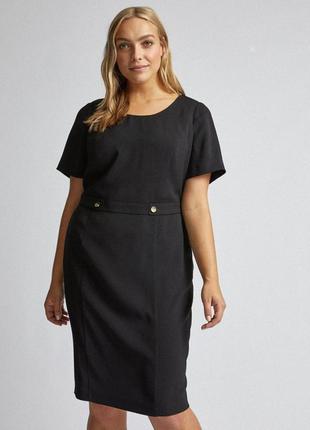 Dorothy perkins платье чёрное новое миди классическое карандаш футляр по фигуре4 фото