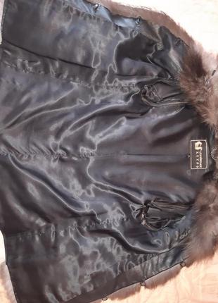 Полушубок чернобурка куртка трансформер жилетка натуральная курточка5 фото