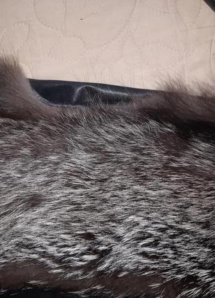 Полушубок чернобурка куртка трансформер жилетка натуральная курточка8 фото