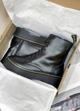 Ботинки dr.martens jadon black кожаные женские4 фото