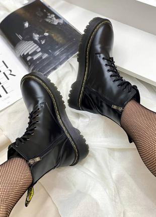 Ботинки dr.martens jadon black кожаные женские5 фото