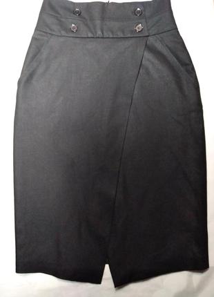 Актуальная юбка, на запах, с карманами2 фото