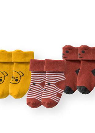 Комплект махровых носков от lupilu для малышей 0-3 месяцев