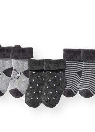 Комплект махровых носков от lupilu для малышей 0-3 месяцев