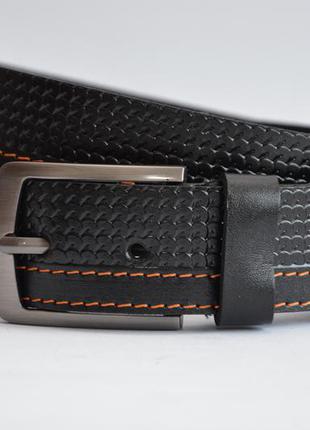 Чоловічий шкіряний ремінь чорний