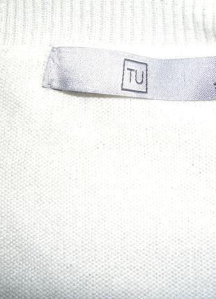 Вязаный белый свитерок с совушкой, размер 184 фото