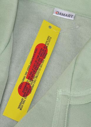 Брендовый салатовый пиджак жакет с карманами damart коттон этикетка4 фото