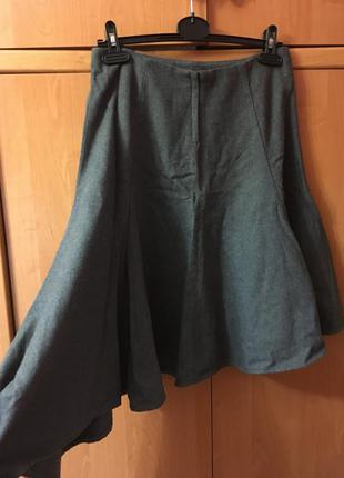Асимметричная теплая шерстяная юбка topshop1 фото