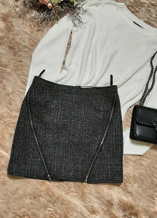 Тепла спідниця шерсть з кишенями і блискавками🌺5 фото