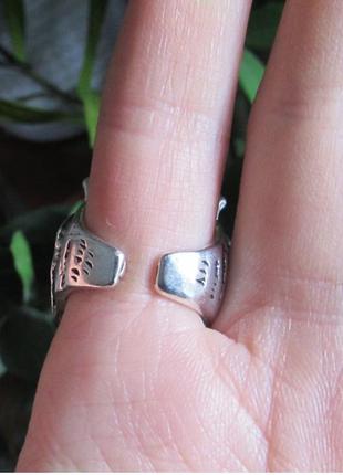 🏵стильное кольцо тигр перстень, безразмерное, новое! арт. 44584 фото