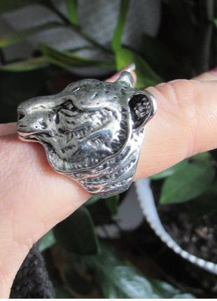 🏵стильное кольцо тигр перстень, безразмерное, новое! арт. 44586 фото