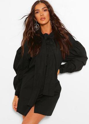 Платье - рубашка oversize рукав фонарик 100% cotton м-ххl